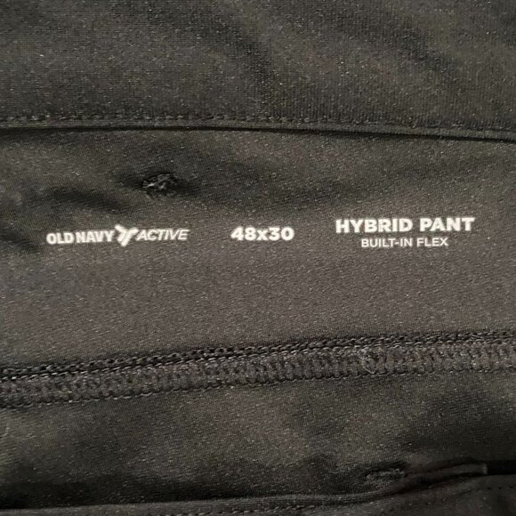 Old Navy Mens Hybrid Pant Size 48x30 Built-In Flex Black - Picture 3 of 4